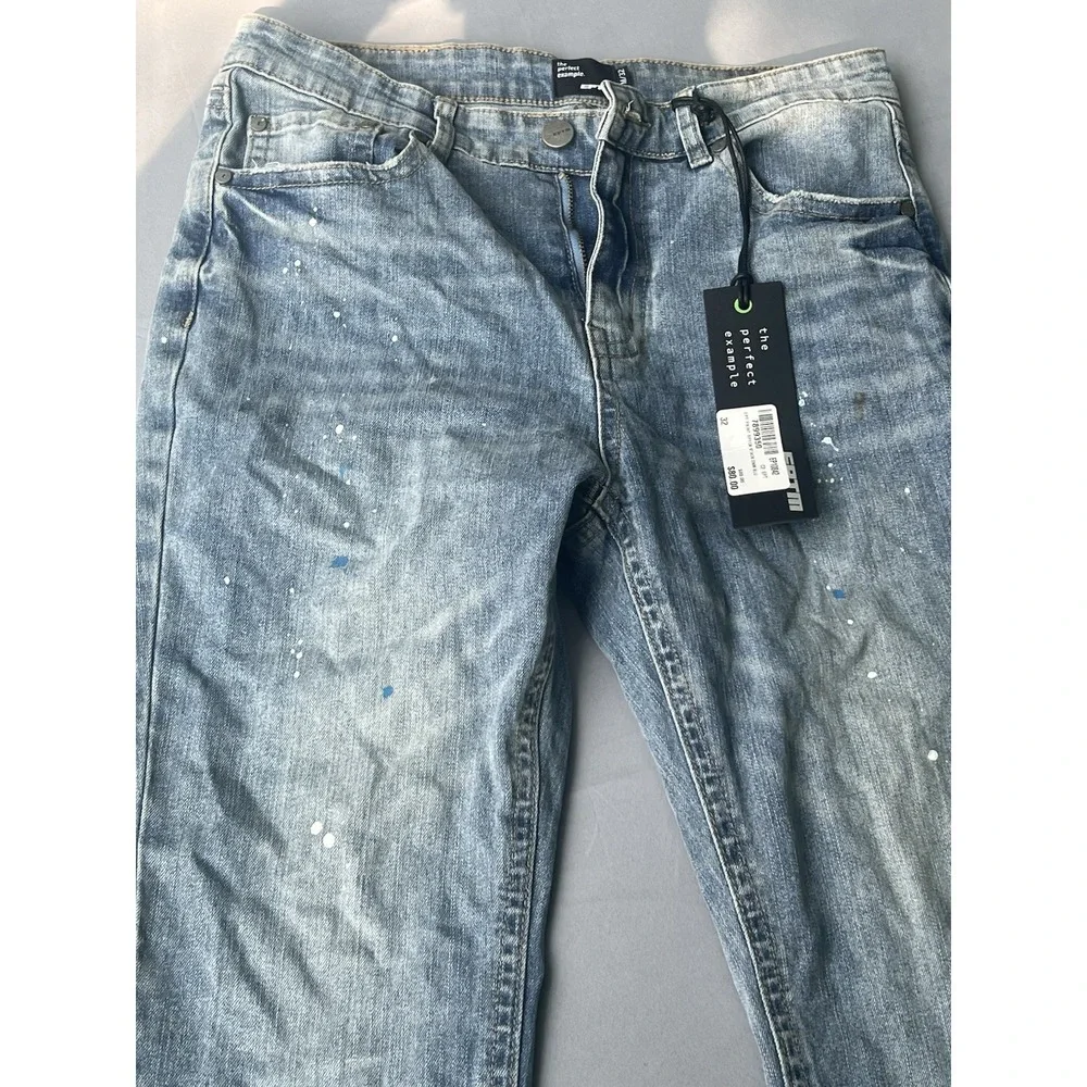 NWT EPTM‎ Paint Speck Stack Jeans Denim Size 32 Men's